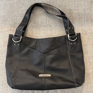 NWOT‎ Relic Black Faux Leather Shoulder Bag Everyday Purse Handbag Medium